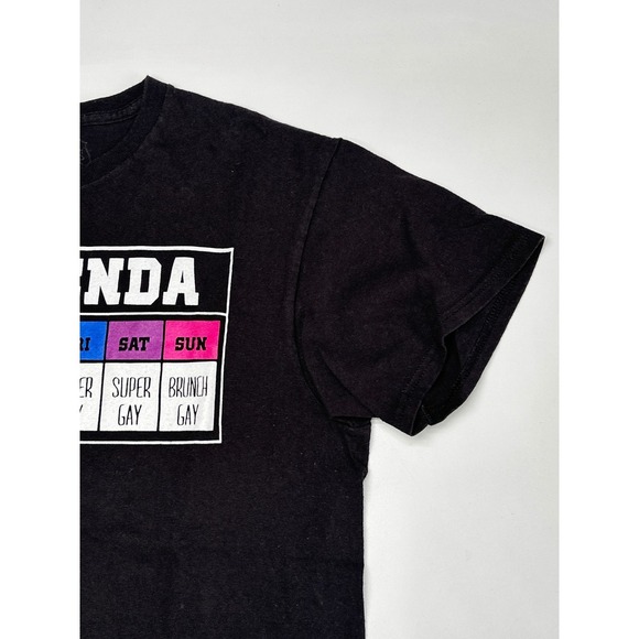 Gay Agenda Rainbow LGBTQ Pride Funny Graphic T-Shirt Mens Medium M Spencers - Picture 3 of 7